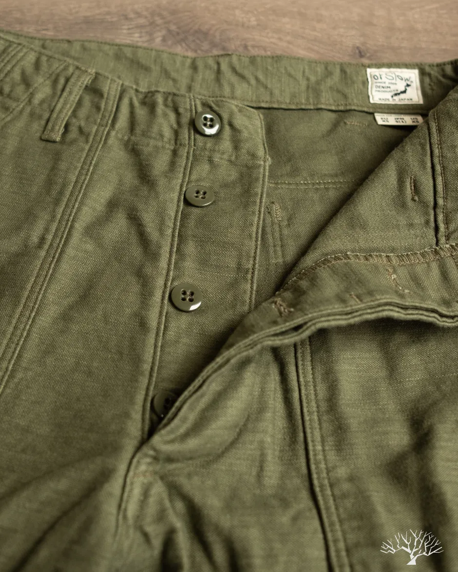 Vintage Fit Fatigue Pants - Dark Olive