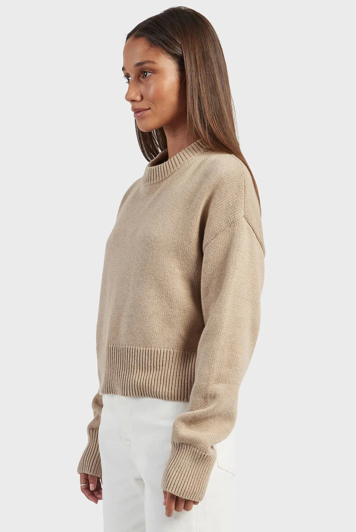 (W) Malibu Crew in Elm Beige