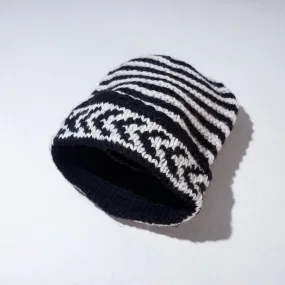 White - Kullu Karishma Handwoven Pure Angora & Merino Wool Cap