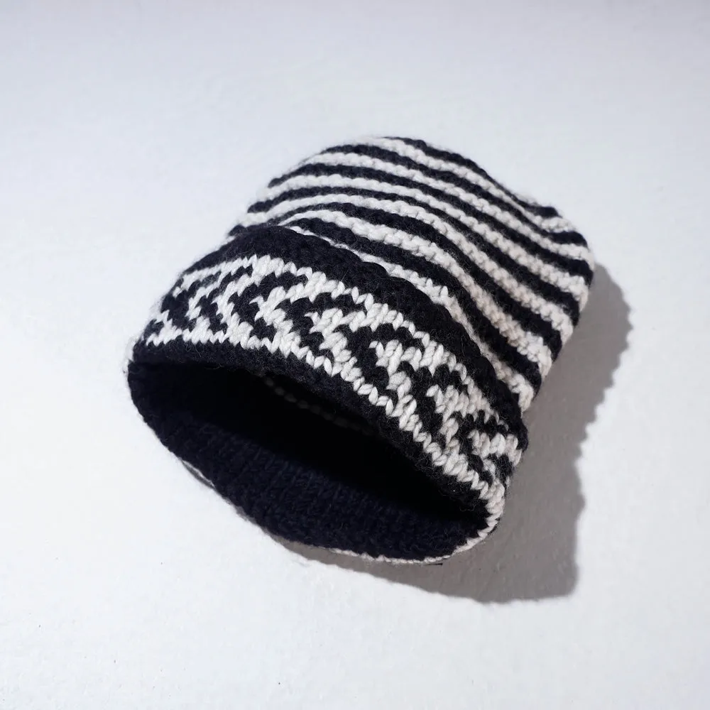 White - Kullu Karishma Handwoven Pure Angora & Merino Wool Cap