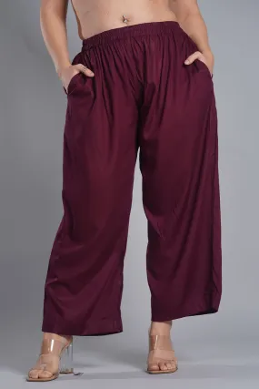 Wine Palazzo Pants