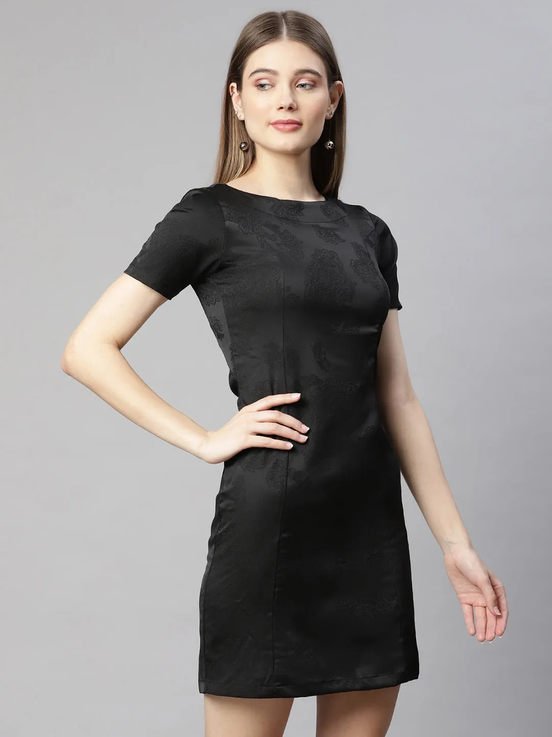 Women Black Hosiery Dress
