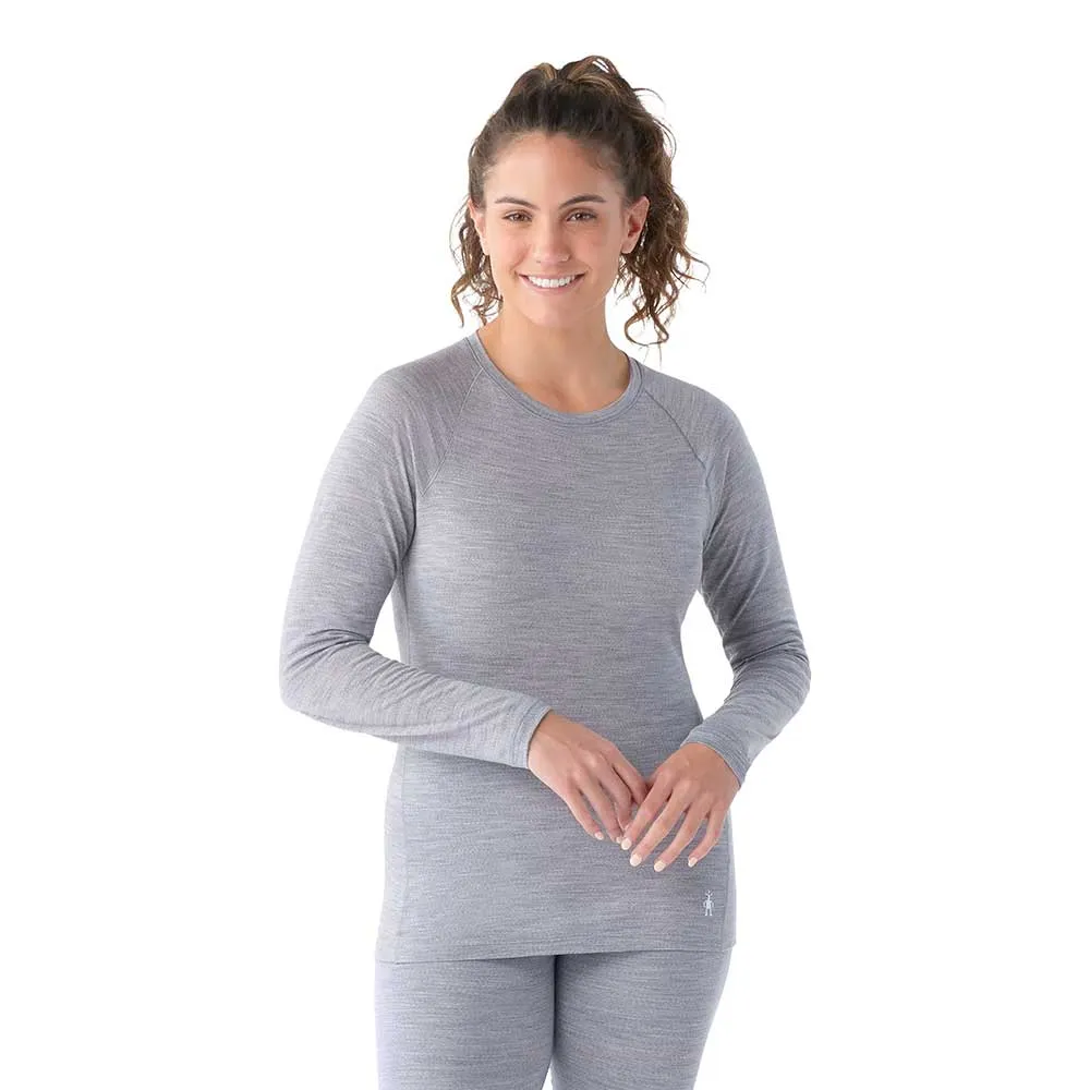 Women's Classic All-Season Merino Base Layer Crew - Light Grey Heather