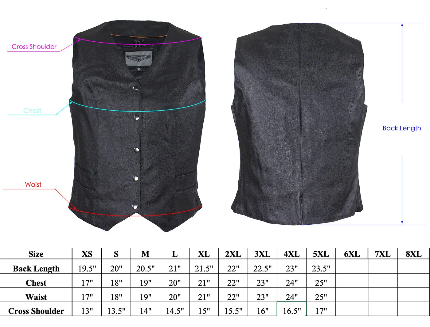 Women's Concealed Gun Pocket Vest W/ Side Laces – Black