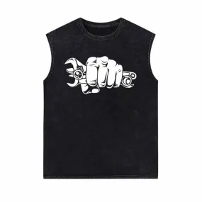 Wrenches Human Fist Vintage Washed Vest Top