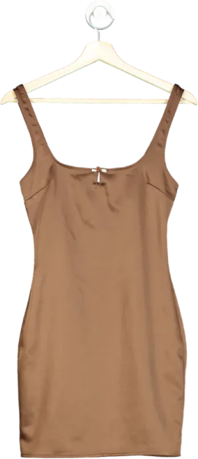 Zara Brown Bodycon Mini Dress UK XS